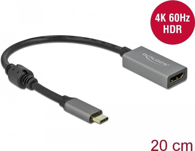 Delock Aktiver USB Type-C™ zu HDMI Adapter (DP Alt Mode) 4K 60 Hz (HDR) (66571)