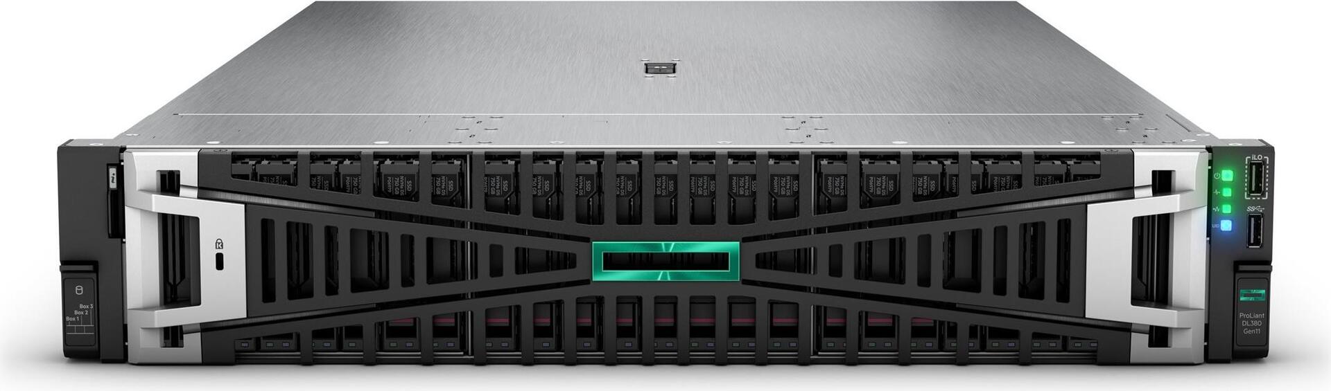 HPE ProLiant DL380 Gen11 Network Choice Server - 2U Rack - Intel Xeon Silver 4509Y 2.6 GHz - 32 GB RAM - 8x 2.5" Hot-Swap - Schwarz, Silber