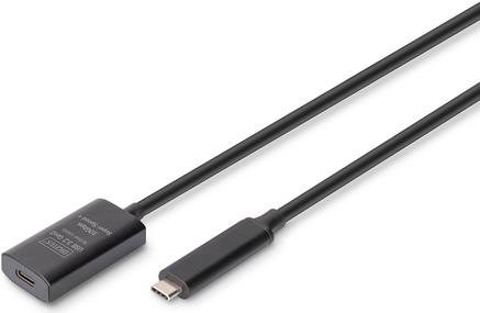 DIGITUS Aktives USB 3.2 Gen2 10G Verlängerungskabel, USB-C - USB-C, 5m (DA-73112)