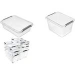 keeeper Aufbewahrungsbox/Clipbox Lara, 8,5 Liter natur-transparent, Deckel zuverlässig durch seitliche Clips - 1 Stück (1103100100000)