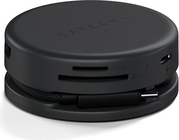 Satechi OntheGo 7-in-1 Multiport Adapter USB-C Dockingstation Schwarz