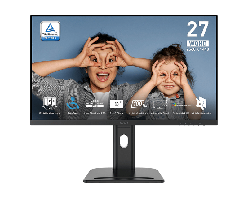 MSI PRO MP273QPDE E2 27" IPS WQHD Monitor Schwarz