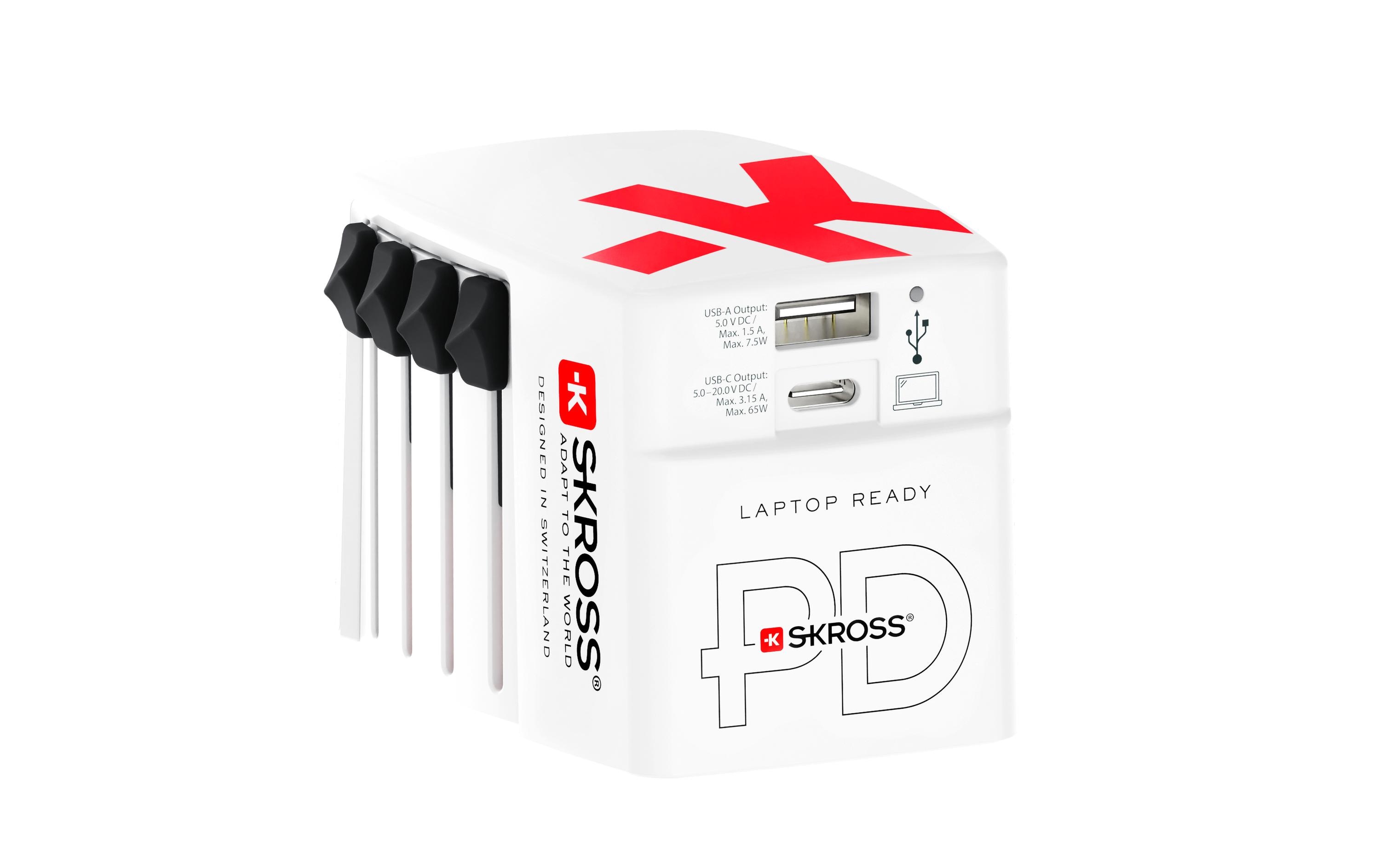 Skross World AC65PD Reiseladegerät 20 V Weiß