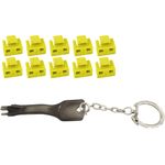 S/CONN maximum connectivity RJ45-Port Blocker mit Schlüssel (1x Schlüssel, 10x Schlösser), gelb (08-01032)