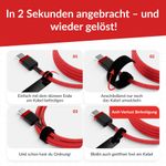 Label-The-Cable LTC PRO Basic Straps, Klett Kabelbinder, schwarz, 50er Pack (PRO 1110)