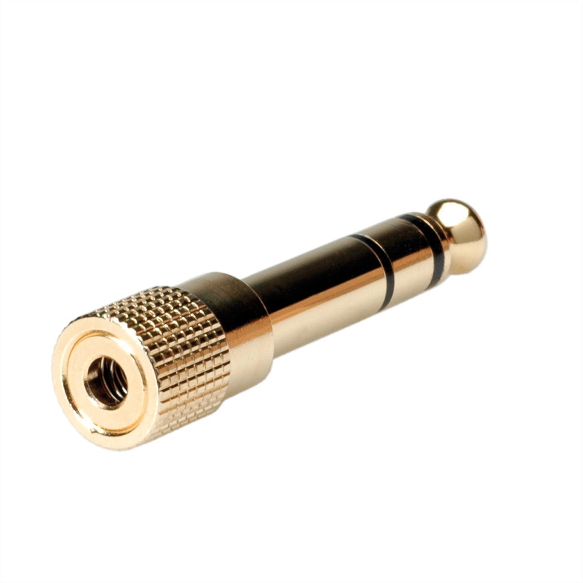 ROLINE GOLD Stereo Audio Adapter 6,35 mm Stecker - 3,5 mm Buchse
