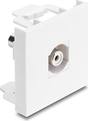 Delock Easy 45 Modul Cinch Buchse zu Cinch Buchse weiß / weiß (91816)