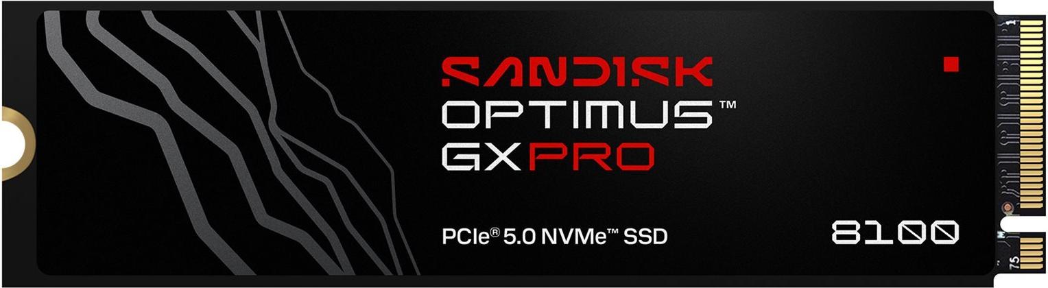 SanDisk SAD Optimus GX PRO 8100 2TB NVMe / M.2 / PCIe Gen5 / 14900MB/s read / 14000MB/s write (SDSP82200TAN-000E0)