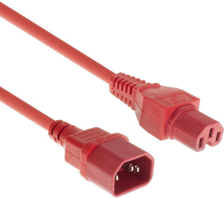 Microconnect PE1415R18 Stromkabel Rot 1,8 m C14-Koppler C15-Koppler (PE1415R18)