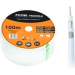 Libox Kabel koncentryczny PCC80 100m Koaxialkabel RG-6/U Weiß (PCC80)