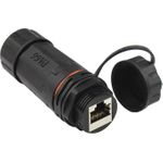 Patchkabelkupplung, Outdoor (IP68), Cat. 6A, RJ45, vollgeschirmt, schwarz, Good Connections (ODC-06)