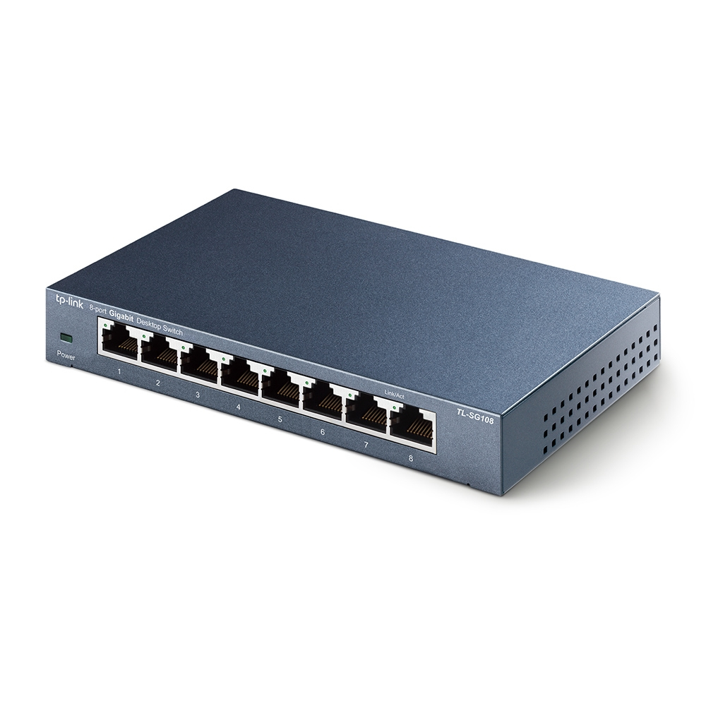 TP-Link TL-SG108 8-Port Gigabit Desktop Switch Schwarz