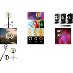 LogiLink Smartphone-Ringlicht m.Selfie-Stick-Stativ,DM 20cm (AA0156)