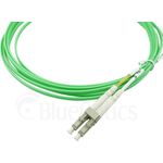 BlueOptics© Duplex LWL Patchkabel, LC-UPC/SC-UPC beige, 10 Meter, Multimode G50/125µm, OM5, Eingangsdämpfung: unter 0.2dB, Markenfaser, LSZH limettengrün, 2.0mm Tube, Keramik Ferrule, inkl. Messprotokoll (SFP3132GU10MK)