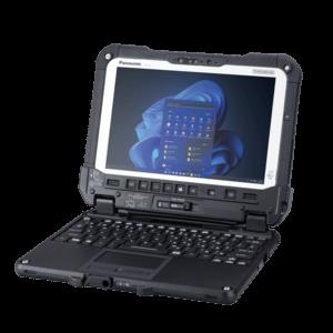 Panasonic TOUGHBOOK G2 mk3, 25,7cm (10,1''), GPS, USB, BT, Ethernet, WLAN, 5G, SSD, Win. 11 Pro, schwarz Tablet PC, Fully Rugged, Bildschirmdiagonale: 25,7 cm (10,1''), kapazitiv, Auflösung: 1920x1200 Pixel, GPS, Kamera (8 MP), Front-Kamera (2 MP), Helligkeit 1.000cd, Anschluß: USB (Typ A), Thunderbolt 4, Bluetooth, Ethernet, WLAN, 5G, Intel Core Ultra 5, RAM: 16GB, SSD: 512GB, Win, 11 Professional, inkl.: Netzteil, Netzkabel (UK), QSG, Schutzart: IP65, MIL-STD 810H, schwarz (FZ-G2NZ04EBE)