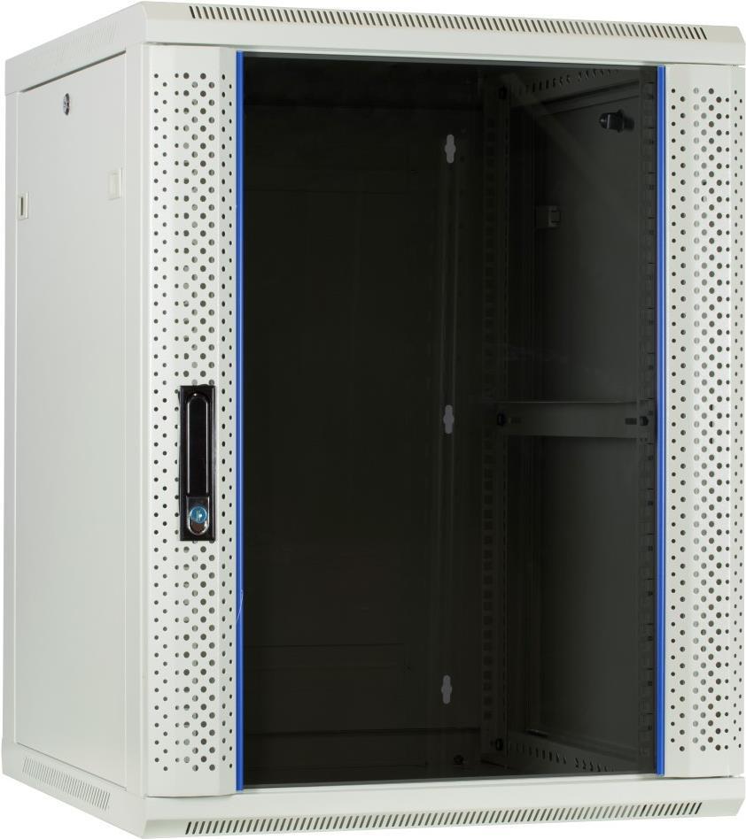 DSIT 15 HE Serverschrank, Wandgehäuse mit Glastür Weiß (BxTxH) 600 x 600 x 770mm (DS6615W)
