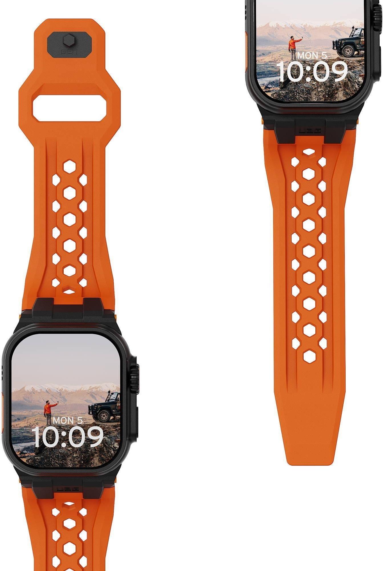 UAG Urban Armor Gear Monarch Strap | Apple Watch Ultra/44/45/46mm | orange/titanium schwarz | 194158119737 (194158119737)