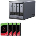 Ugreen DXP4800 NAS-Server Leergehäuse+ 4x Seagate Ironwolf - Storage Server (25372B_ST4000VN006)