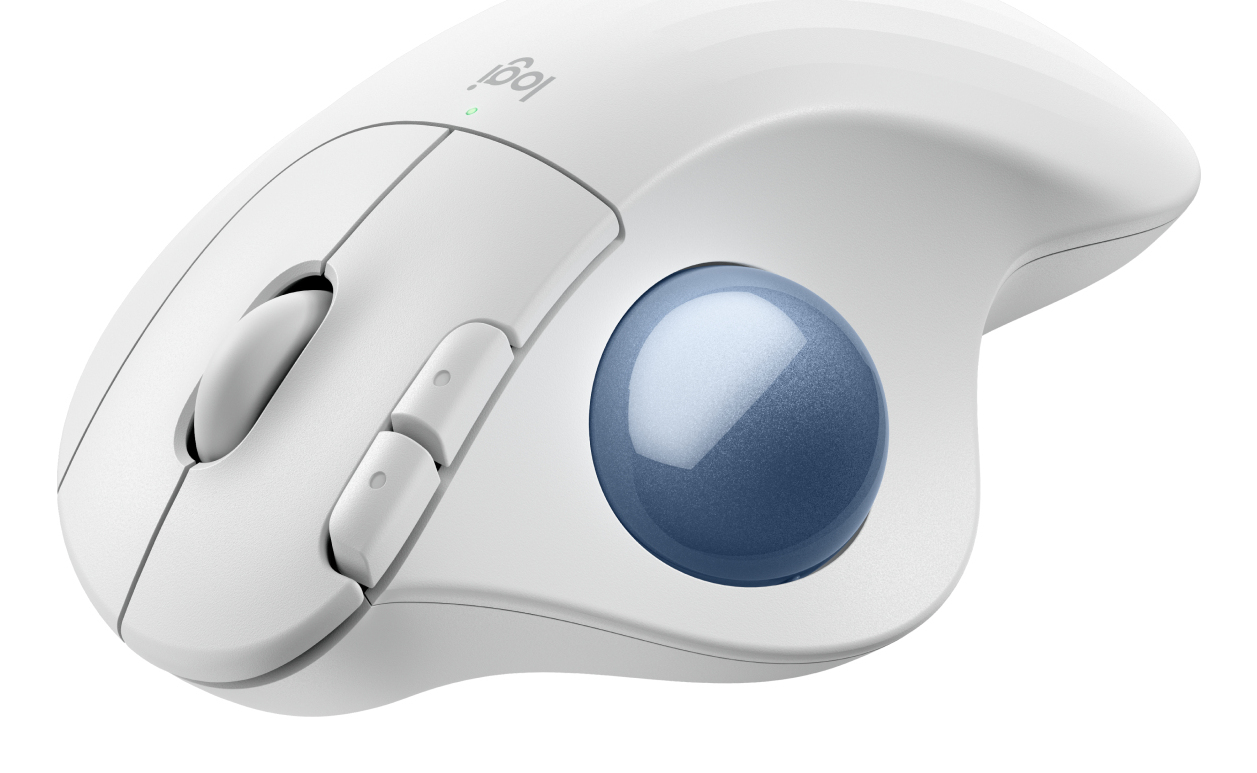 Logitech Ergo Series ERGO M575S Kabelloser Ergonomischer Trackball Bluetooth 2,4 GHz Off White