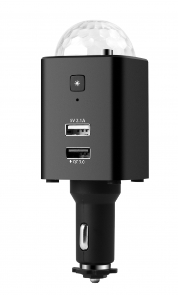 Technaxx TX-159 Kfz-Ladegerät USB-C 2 Ports 2.1 A Schnellladung Schwarz