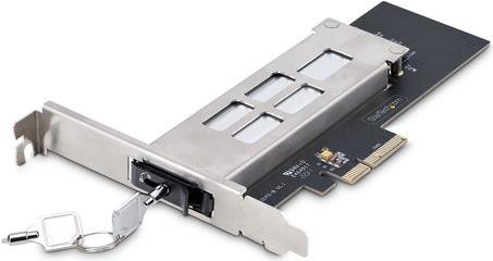 StarTech.com M.2 NVMe SSD to PCIe x4 Mobile Rack/Backplane with Removable Tray for PCI Express Expansion Slot, Tool-less Installation, PCIe 4.0/3.0 Hot-Swap Drive Bay, Key Lock (M2-REMOVABLE-PCIE-N1)