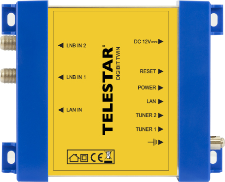 Telestar DIGIBIT Twin Sat-to-IP Umsetzer 950–2150 MHz Schwarz, Gelb