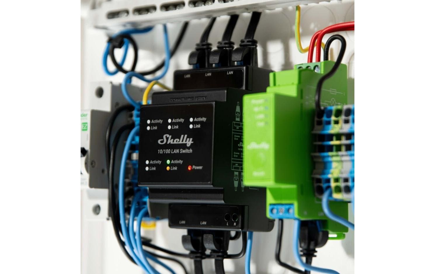 Shelly LAN Switch 5-Port 10/100 Mbit/s Hutschiene Schwarz