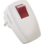 as - Schwabe 45034 Schutzkontaktstecker mit Schalter 230 V Weiß IP20 (45034)