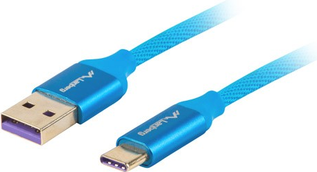 Kabel Lanberg Premium CA-USBO-21CU-0005-BL (USB 2.0 Typ A - USB 2.0 Typ C, 0,50 m, Farbe blau) (CA-USBO-21CU-0005-BL)