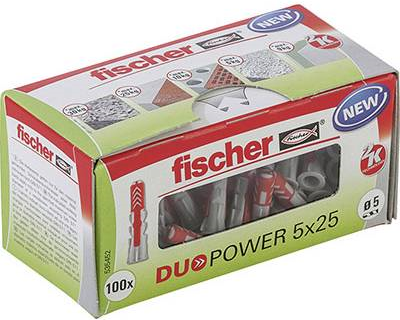 Fischer DUOPOWER 5 x 25 LD Dübel Rund Kunststoff 100 Stück(e) (535452)