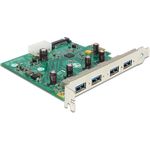 Delock USB 3.0 PCI Express Karte zu 4 x extern Typ-A (89323)
