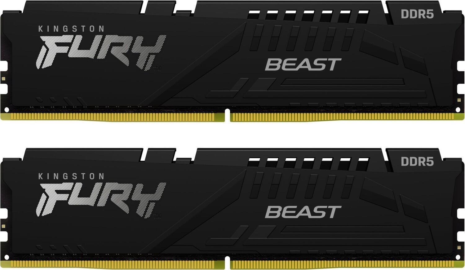 Kingston FURY Beast 16 GB RAM DDR5 5200 MHz CL40 DIMM Kit 2x 8 GB Schwarz