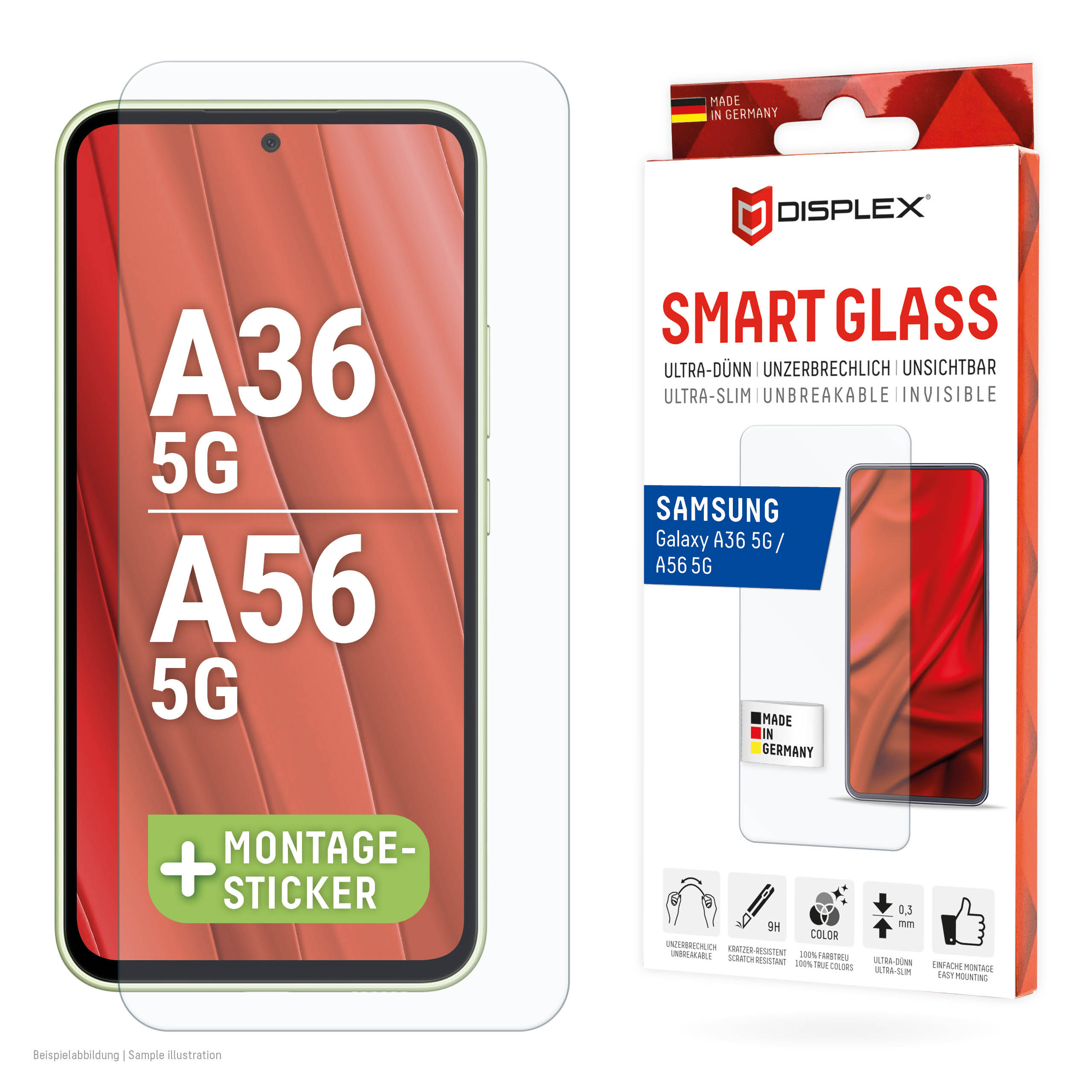 E.V.I. DISPLEX Smart Glass Samsung Galaxy A56 Transparent