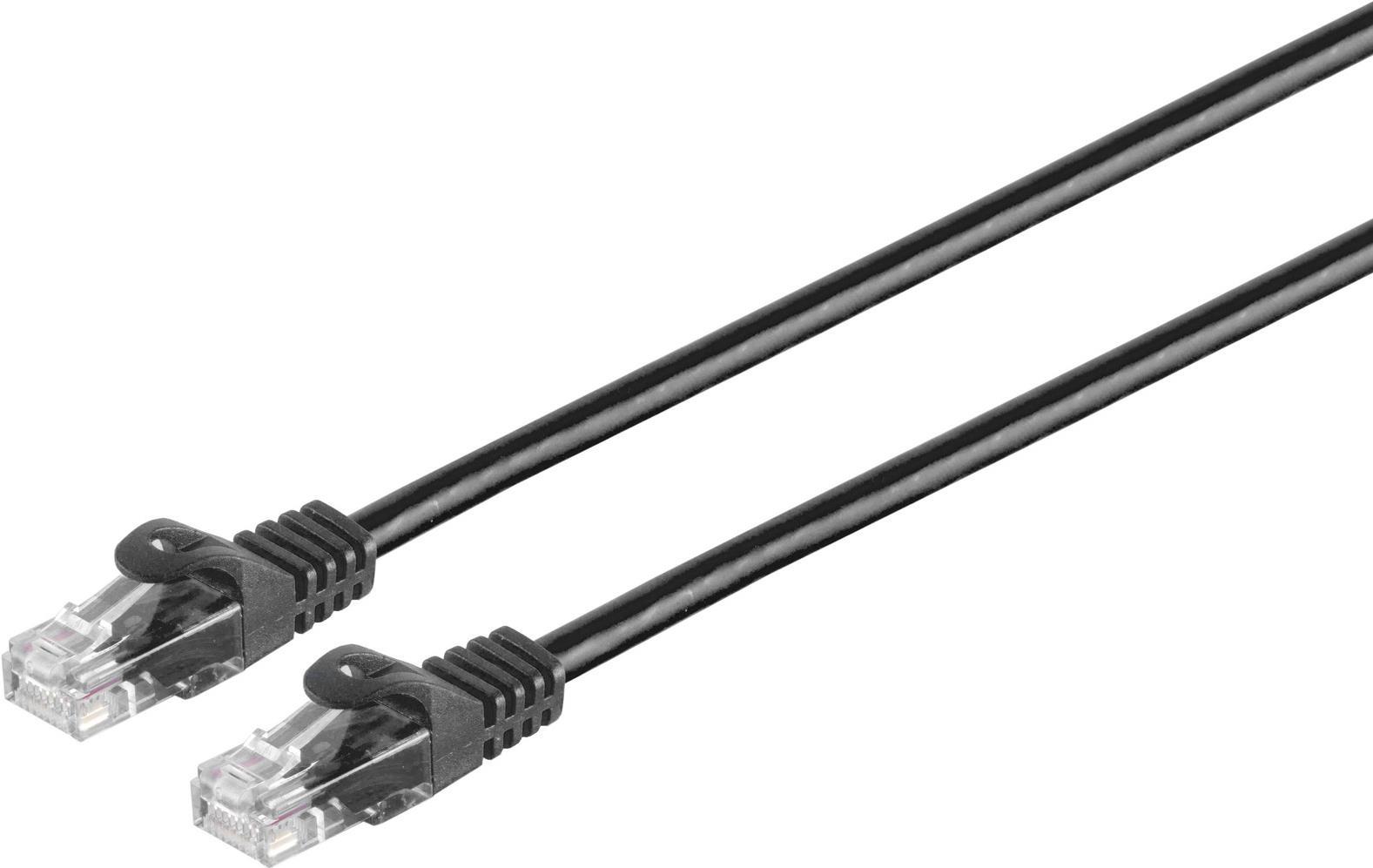 S/CONN maximum connectivity Netzwerkkabel-RJ45 Patchkabel U/UTP mitCat.7 Rohkabel schwarz 1,5m (08-35155)