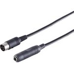 S/CONN maximum connectivity Diodenkabel-DIN-Klinke-Würfelstecker 5-pol. auf Klinkenkupplung 3-pol. 6,3mm, 0,2m (30201)