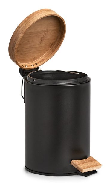 Zeller Kosmetikeimer 3 l Bambus, Schwarz