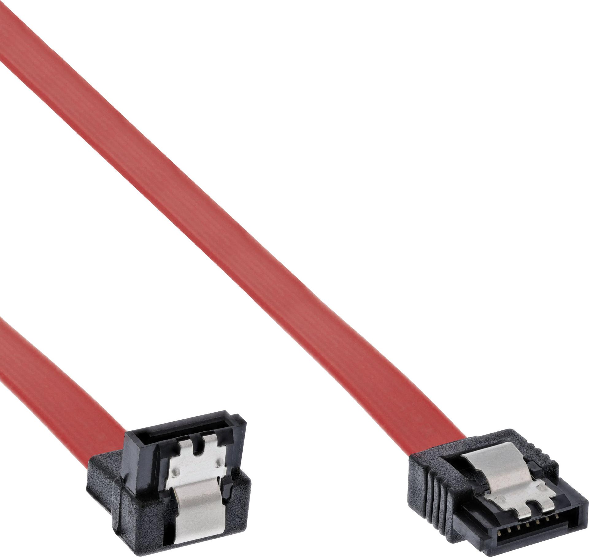 InLine SATA Anschlusskabel gewinkelt 0,3m Rot