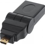InLine® HDMI Adapter, HDMI A Buchse auf Micro HDMI D Stecker, flexibel, vergoldete Kontakte (17690L)
