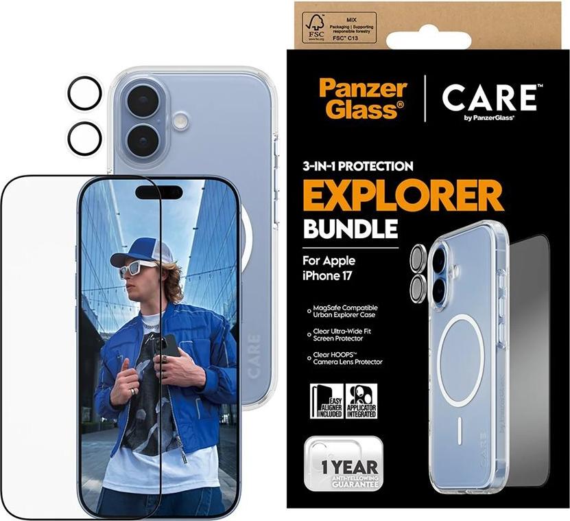 PanzerGlass CARE 3-in-1 Flagship Explorer Bundle iPhone 17 (CR46095) (geöffnet)
