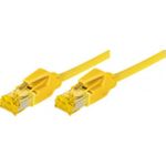Patchkabel S/FTP, PiMF, Cat 6a, gelb, 3.0 m Für 10 Gigabit/s, halogenfrei, mit Leoni-Kabel und Hirosesteckern TM31 (70703Y)