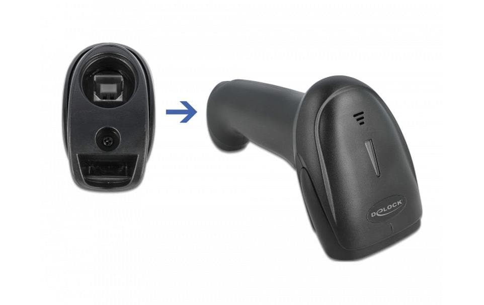 Delock 90562 Tragbarer Barcode-Scanner 1D/2D CMOS USB Bluetooth 2,4 GHz Schwarz