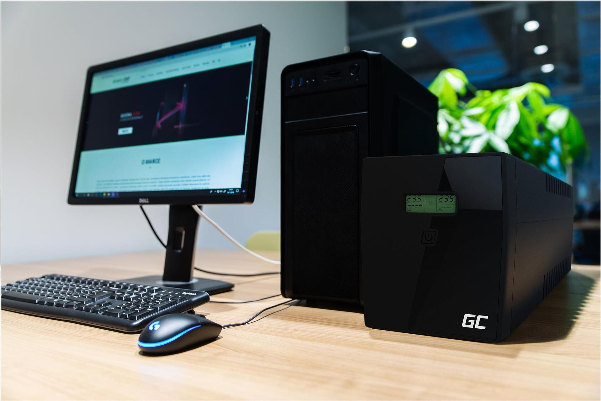 Green Cell Micropower UPS05 USV Line-Interaktiv 2000 VA 1200 W Schwarz