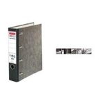 herlitz Wolkenmarmor-Doppelordner maX.file nature, schwarz Rückenbreite: 70 mm, zweifache DIN A5-quer-Ablage, mit (5190806)