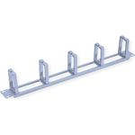 VALUE 19\"-Frontplatte, 5 Kabelösen Typ C, Kabeldurchführung, RAL 7035 Lichtgrau (26.99.0325)