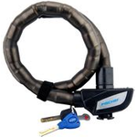 FISCHER Glieder-Fahrradschloss, Länge: 900 mm, schwarz Durchmesser: 24 mm, mit doppelter Gelenkkapselung aus - 1 Stück (85861)