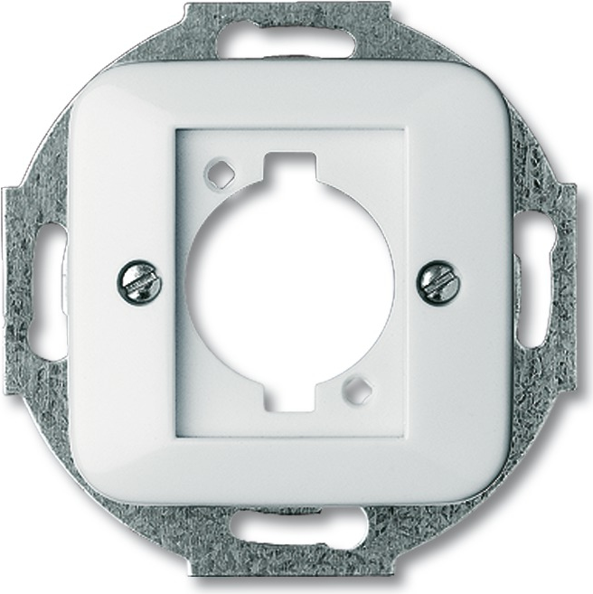 Busch Jaeger 1724-0-1127 Wandplatte/Schalterabdeckung Silber - Weiß (1724-0-1127)