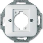 Busch Jaeger 1724-0-1127 Wandplatte/Schalterabdeckung Silber - Weiß (1724-0-1127)