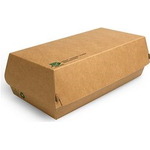 PAPSTAR Baguettebox "pure", Maße: 220 x 105 x 75 mm aus ungebleichtem FSC-zertifiziertem Frischfaserkarton, - 1 Stück (87249)