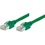 Patchkabel SF/UTP, Cat 5e, grün, 0,3 m halogenfrei, mit Draka-Kabel und Hirosesteckern TM11 (713003G)