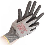 HYGOSTAR Schnittschutzhandschuh "CUT SAFE", S Spezialfaser Strickhandschuh, Innenhand & Fingerkuppen mit - 1 Stück (33669)